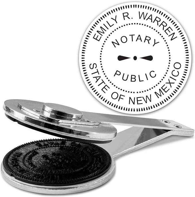 MaxMark Insert Only for Notary Seal Round Desk Embosser for New Mexico State by Maxmark