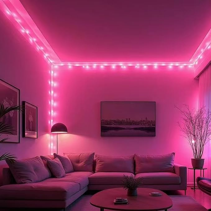 100 Count Pink Lights for Valentine's Day Decorations 20ft Mini Christmas - Image 7