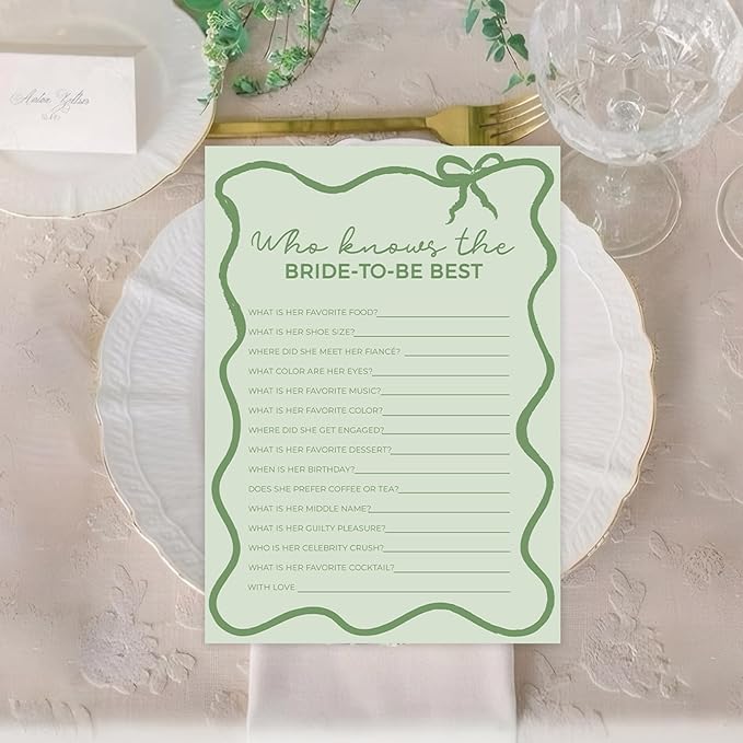 DEEKA 30 PCS Bridal Shower Games Card - Image 4