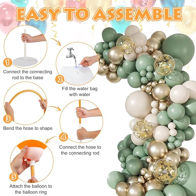Balloon Arch Stand Kit 8.2ft and 5ft, Heavy Duty Base - Image 4
