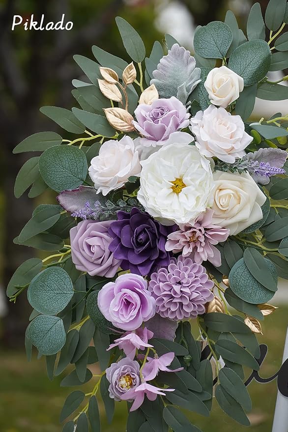 Faux Flower Swag Set of 2 for Wedding Welcome Signs Floral Swag Wedding - Image 5