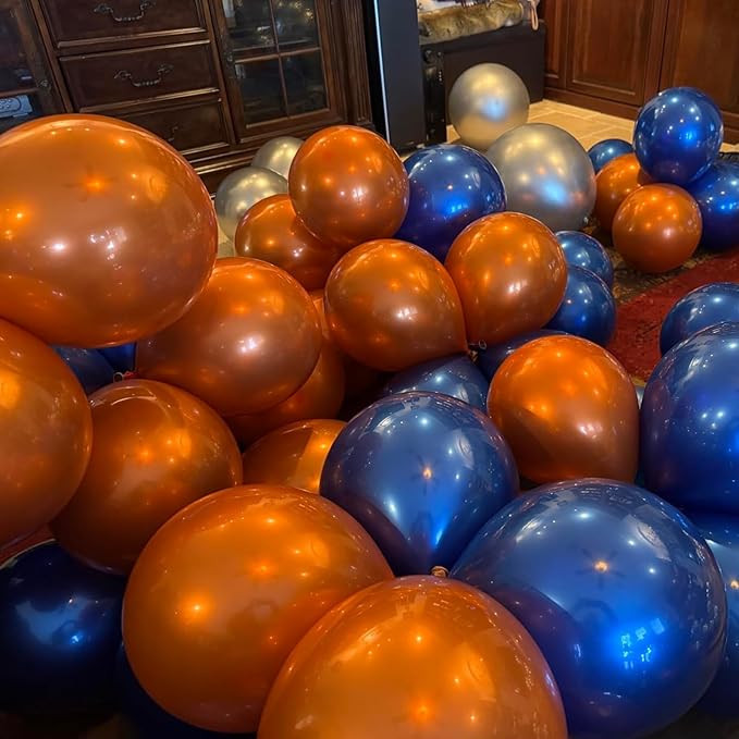 Chrome Orange Balloons, Shiny Thick Chrome Metallic Balloon Latex Helium Balloon - Image 7