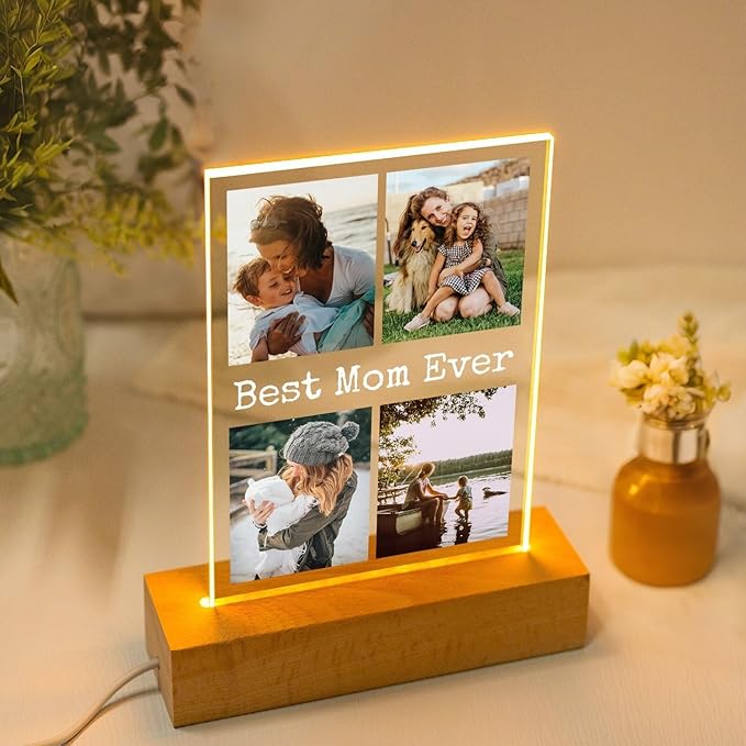 Custom Picture Frames with Photo, Personalized Photo Frame with Night Light - Image 4