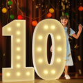 Marquee Numbers 4 Feet Tall Large Light Up Numbers 10th 10 Year Old Birthday by Letsmakeitimpressive