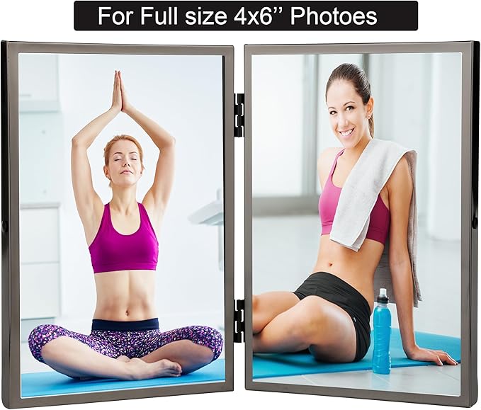4x6'' Charcoal Black Double Floating Frame, - Image 5