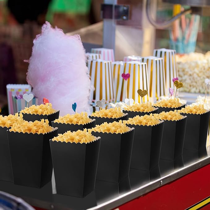 200 Pcs Popcorn Boxes Mini Paper Popcorn Box Cardboard Popcorn Container - Image 4