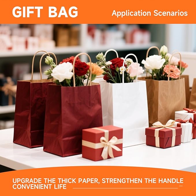 METAPRINT Brown Paper Gift Bags - Image 8