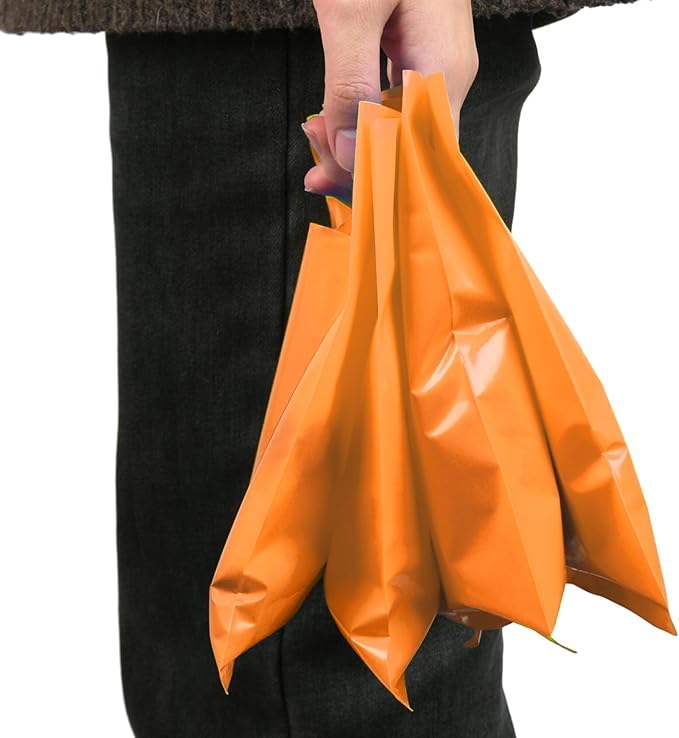 Orange 100 PCS Small Gift Bags, Treat Retail Pouches - Image 7
