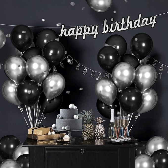 Black and Silver Balloons - Image 6