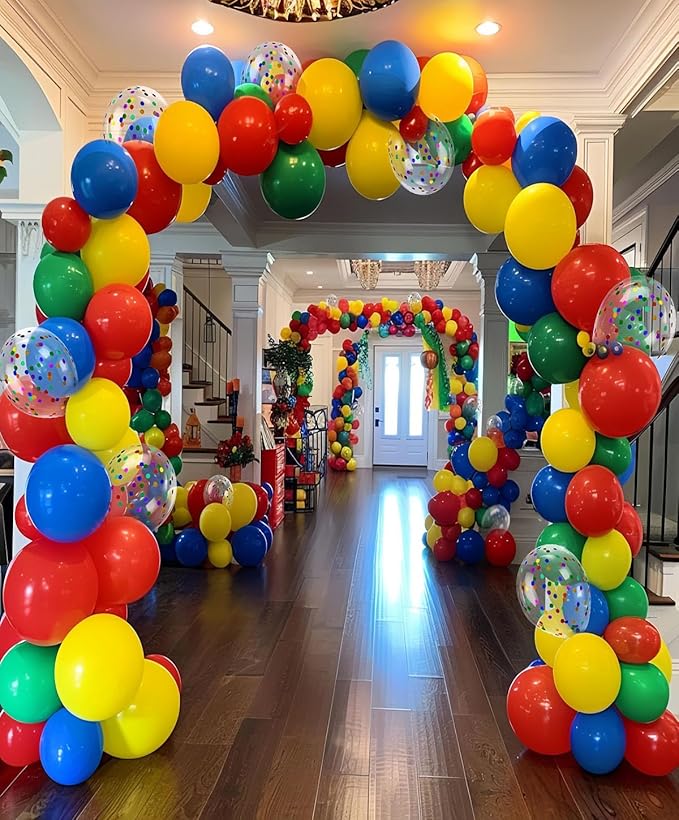 300 Pcs Red Yellow Blue Green Balloons, 12 Inch Red Yellow Blue Green Balloons - Image 6