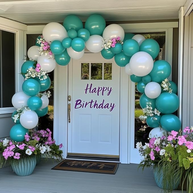 Bezente Teal Balloons Latex Party Balloons, 100 Pack 12 inch Round Helium - Image 8