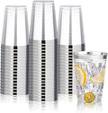 BESTVIP 12oz Silver Plastic Cups, 100 Pack Silver Rimmed Disposable Cups by Bestvip