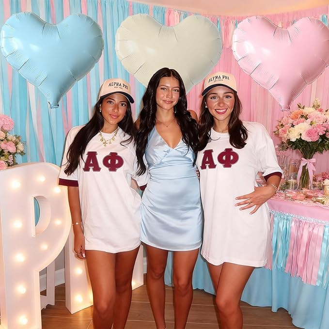 Pink Blue White Heart Balloons, 24Inch Large Heart Foil Balloons - Image 5