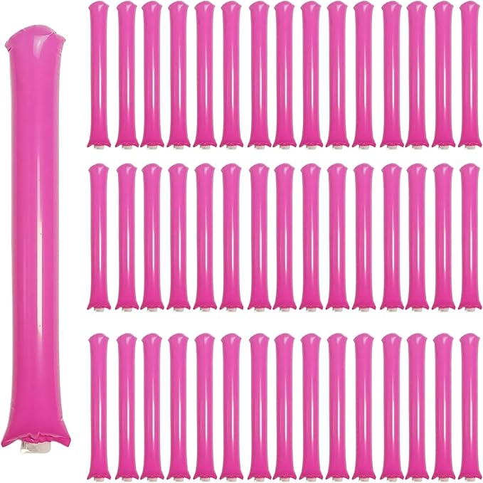 48pcs Round Head Boom Sticks Thunder Sticks Cheering Sticks Team Spirit Plastic by ROSEBB