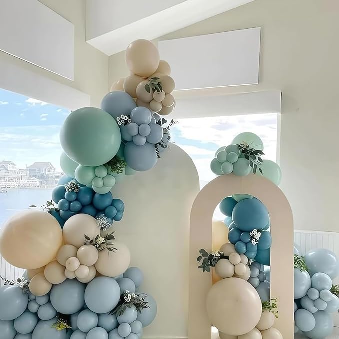 Dusty Blue Green Balloons - Image 7