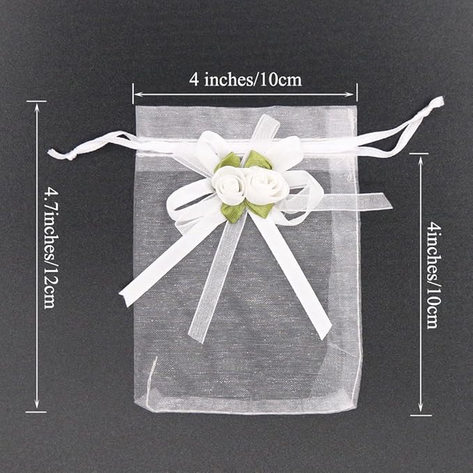 SumDirect Rose Organza Gift Bags - Image 2