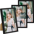 upsimples 4x6 Picture Frame Set of 3, Made of High Definition Glass by upsimples