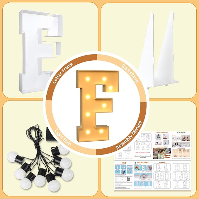 imprsv Marquee Light Up Letters, 3FT Marquee Letters - Image 4