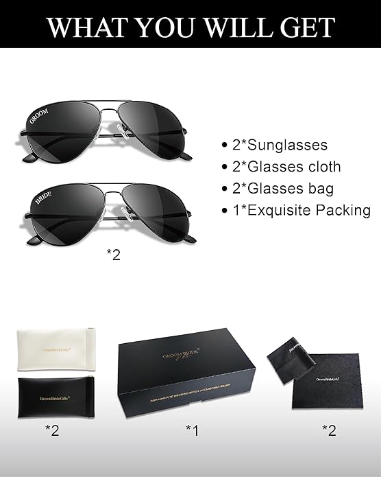 Bride and Groom Polarized Sunglasses - Image 5