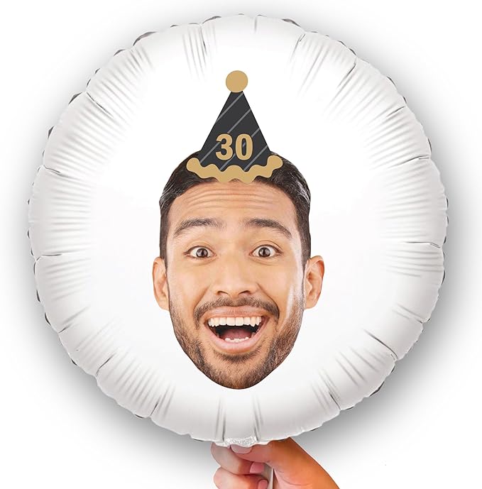 Big Dot of Happiness Personalized Adult Happy Birthday Black & Gold Cone Hat by BigDotofHappiness