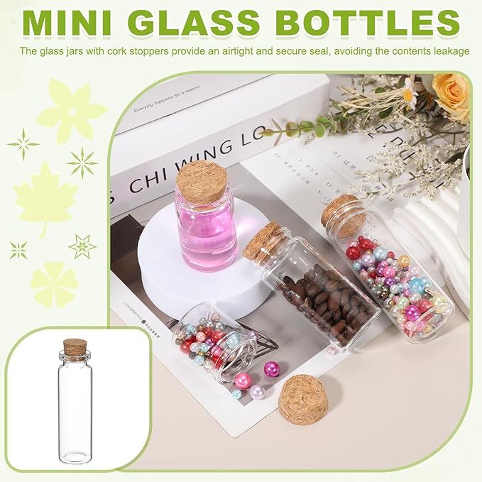 uxcell 10Pcs Mini Glass Bottles - Image 7