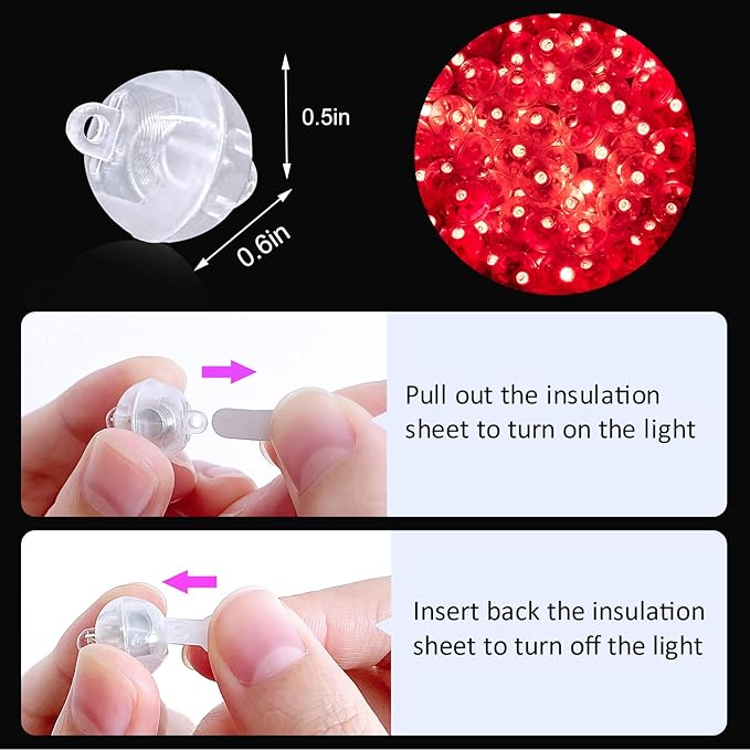 ZGWJ 100PCs Mini Led Lights, Led Balloons Light - Image 3