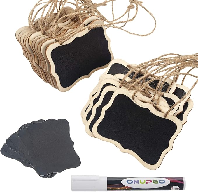 ONUPGO 20 Pack Mini Chalkboard Tags by ONUPGO