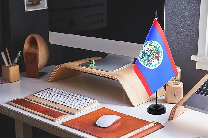 WXTWK 2 Pack Belize Flag Belize Desk Flag Set - Image 5