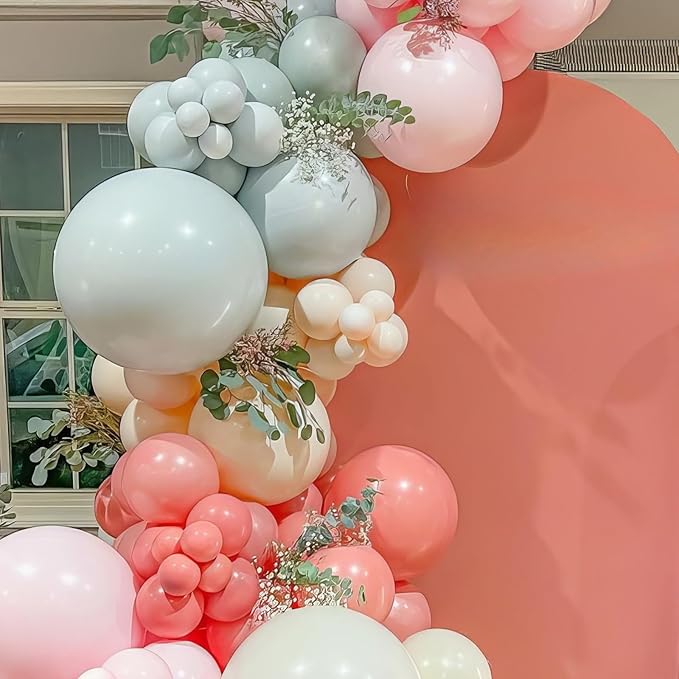 Dusty Pink Blue Balloons - Image 2