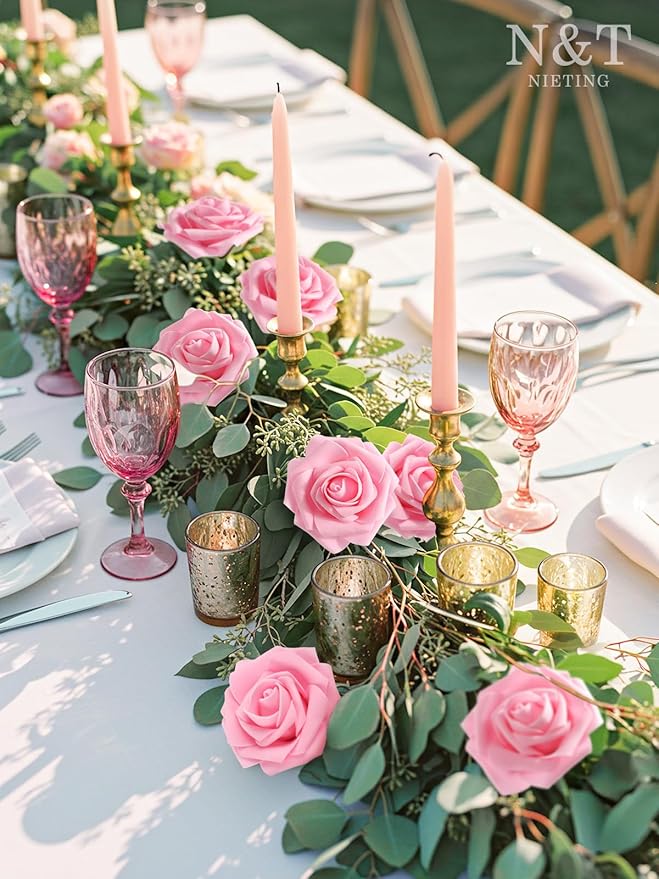 N&T NIETING Artificial Flowers Pink Roses - Image 3