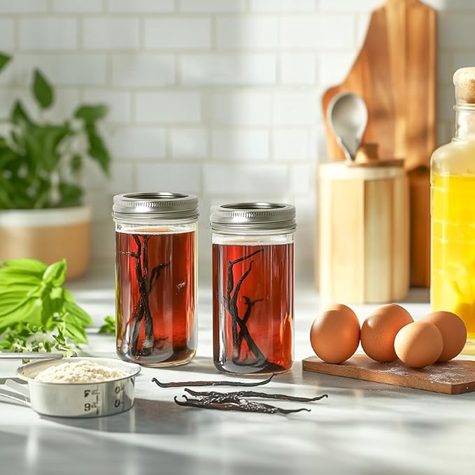 ComSaf 12 oz Mason Jars with Lids 6 Pcs, Regular Mouth Canning Jars with Seal - Image 4