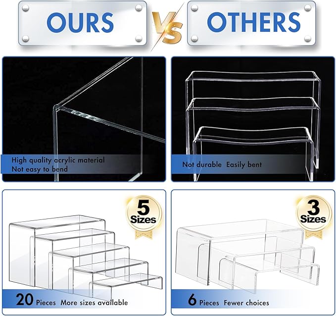 Aheroi Acrylic Risers, Cupcake Funko, Shoe Display - Image 3