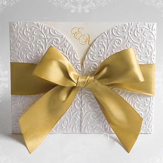 1" x 50 Yards Champaign Gold Satin Ribbon Single Faced Fabric Ribbons - Image 6