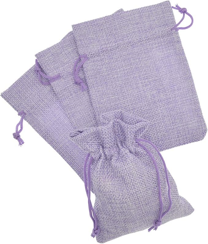 20pcs Burlap Bags 5 x 7, Linen Drawstring Gift Bags, Wedding Party Christmas - Image 4