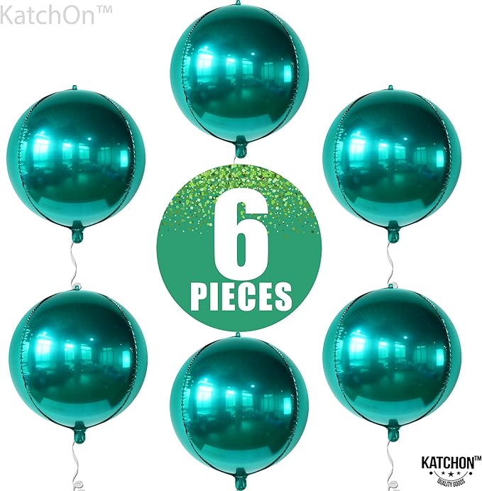 KatchOn, Metallic Emerald Green Balloons - Image 5