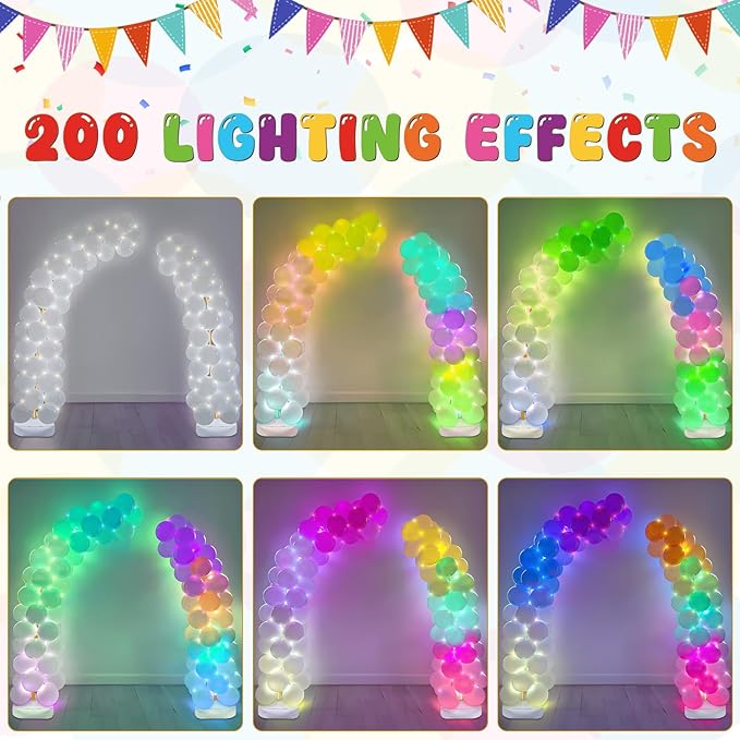 OurWarm Balloon Arch Kit with LED Lights, 9.35FT & 6FT Free Bending Half - Image 4