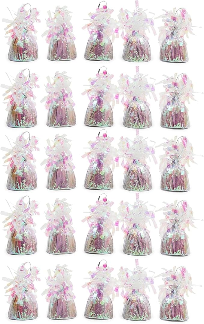 BLUE PANDA Holographic Balloon Weights - 6 oz by BluePanda