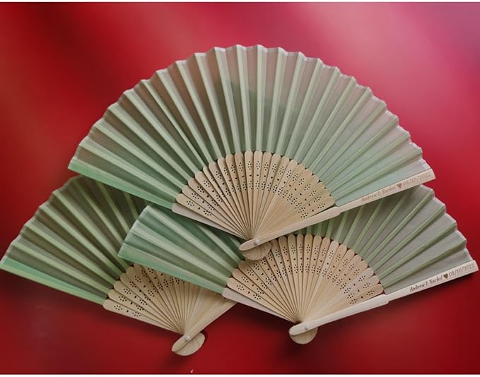Personalized Wedding Fans Handheld Folding Fans - Image 6