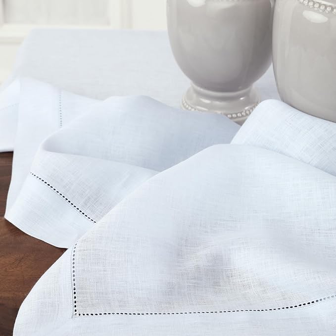 Solino Home Linen Light Blue Table Runner 144 Inches Long - Image 8
