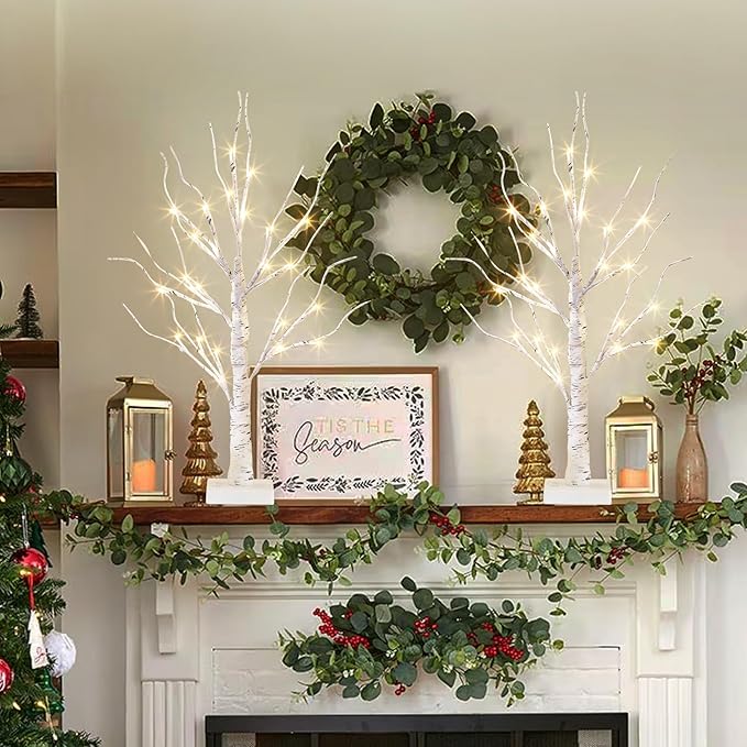 EAMBRITE Lighted Birch Tree Christmas Decorations Indoor - Image 8