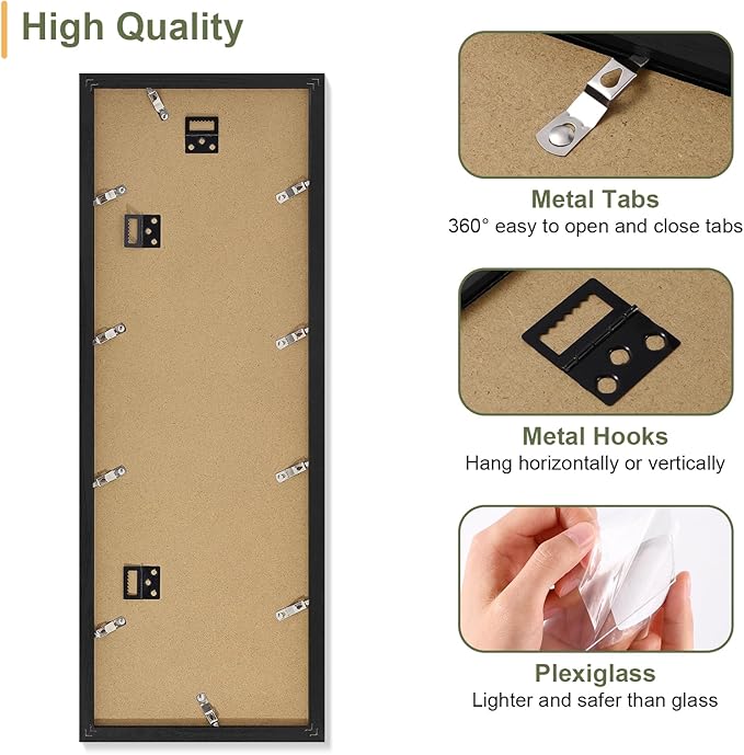Vittanly 8x24 Collage Picture Frame, Displays 5Pcs 4x6 Pictures - Image 3