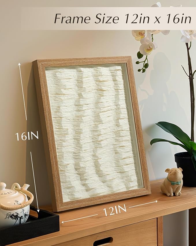 VIYYIEA Framed 3D Textured Wall Art, Handmade Paper Artwork, Modern Minimalist - Image 6
