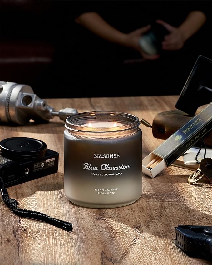 M&SENSE Amber Lavender Scented Candle - Image 6