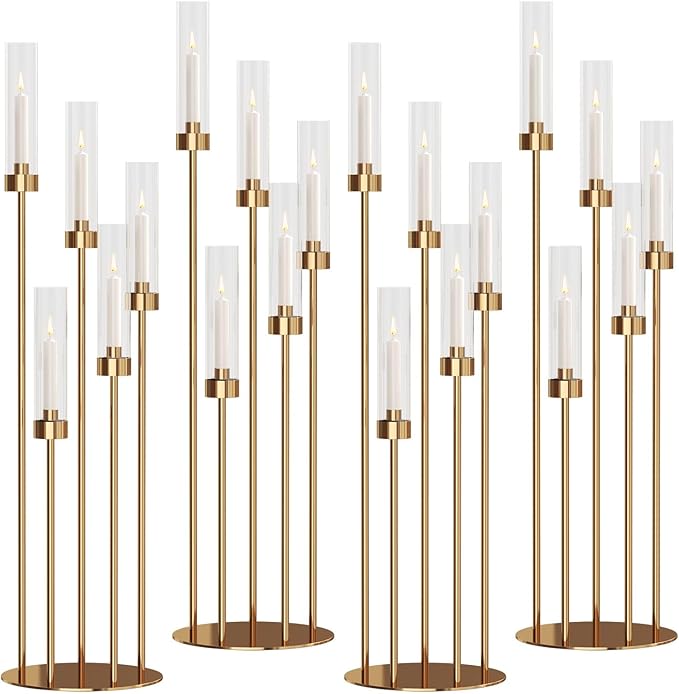 42.5'' Floor Candelabra 5 Arm Candelabra Centerpieces by foriy