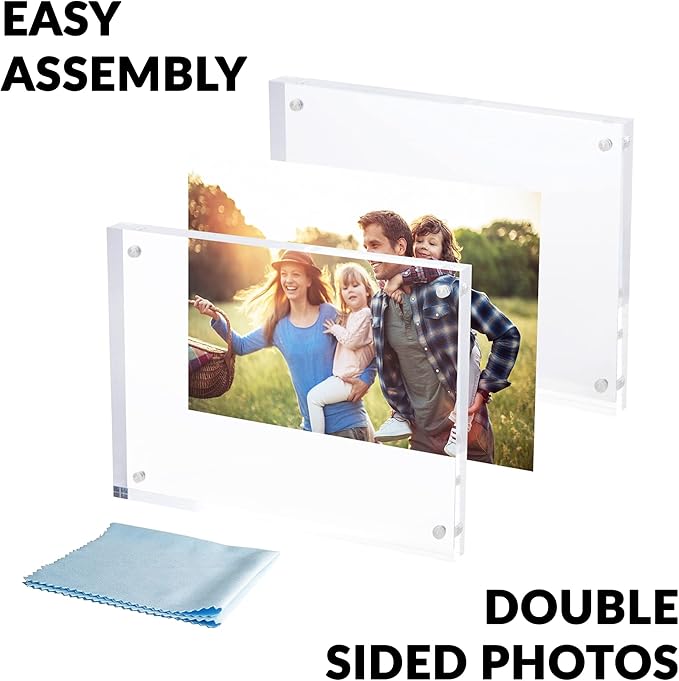 SimbaLux Magnetic Acrylic Picture Photo Frame 6x8 inches - Image 4