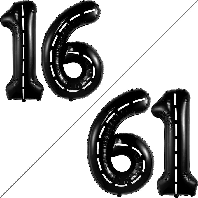 KatchOn, Giant Black 16th Birthday Balloons - Image 2