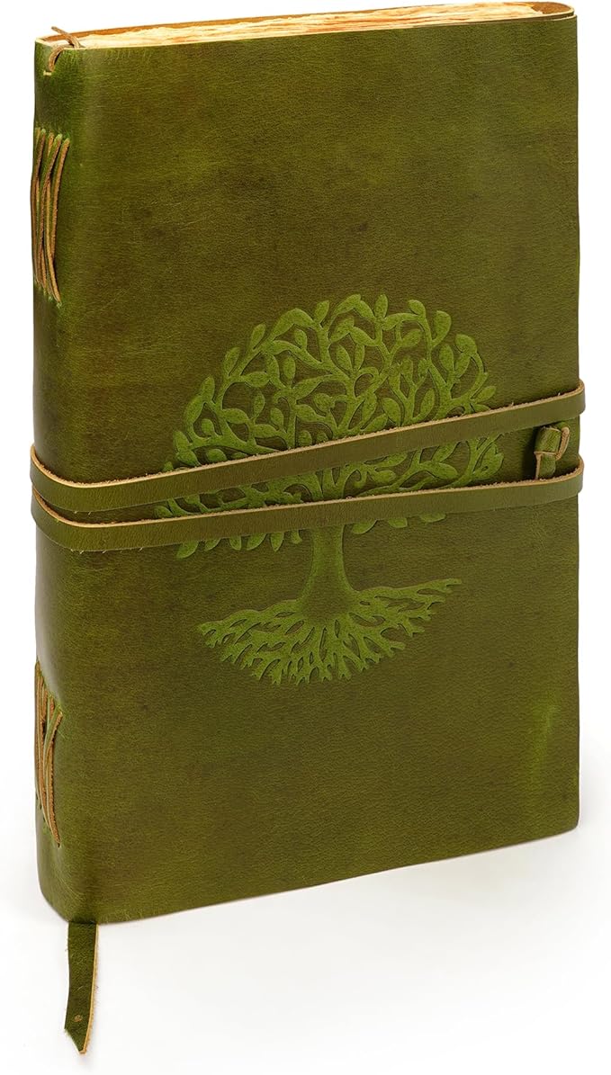 LUXEORIA Tree Of Life Leather Journal by Luxeoria