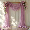 Wedding Arch Draping Fabric, 1 Panel 28" x 19Ft Dusty Rose Arch Drapes Sheer by Partisky