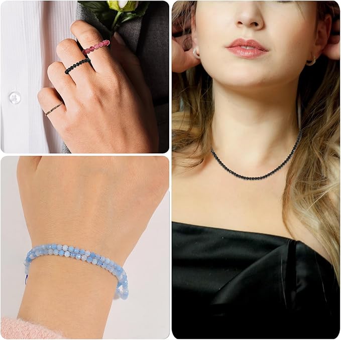 Song Xi 120pcs 3mm Natural Dark Lapis Lazuli Gemstone Beads Faceted Round Loose - Image 6