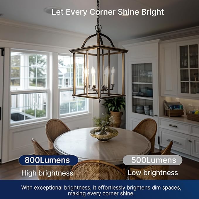 FLSNT 100W Equivalent LED Chandelier Light Bulbs E26 Base, 5000K Daylight - Image 3